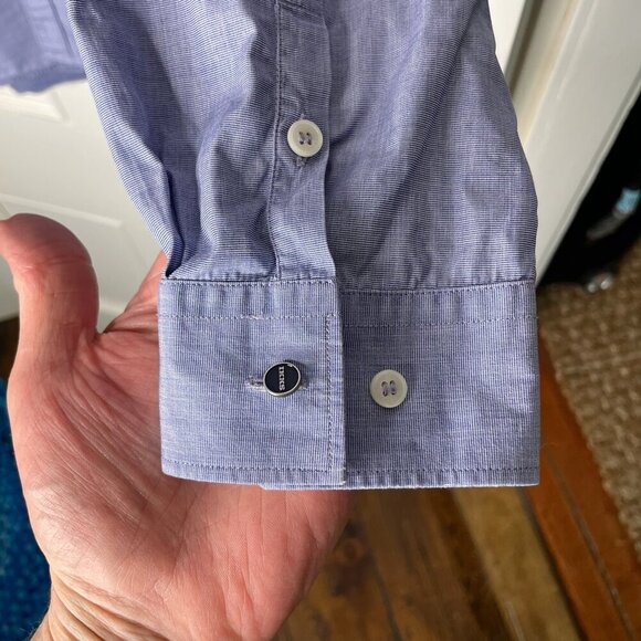 IKKS Men's Long Sleeve Button Up Dress Shirt Size L - Picture 4 of 6